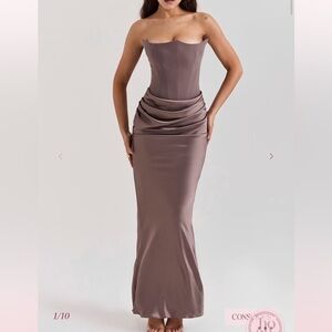 House of cb Persephone Taupe Dress
